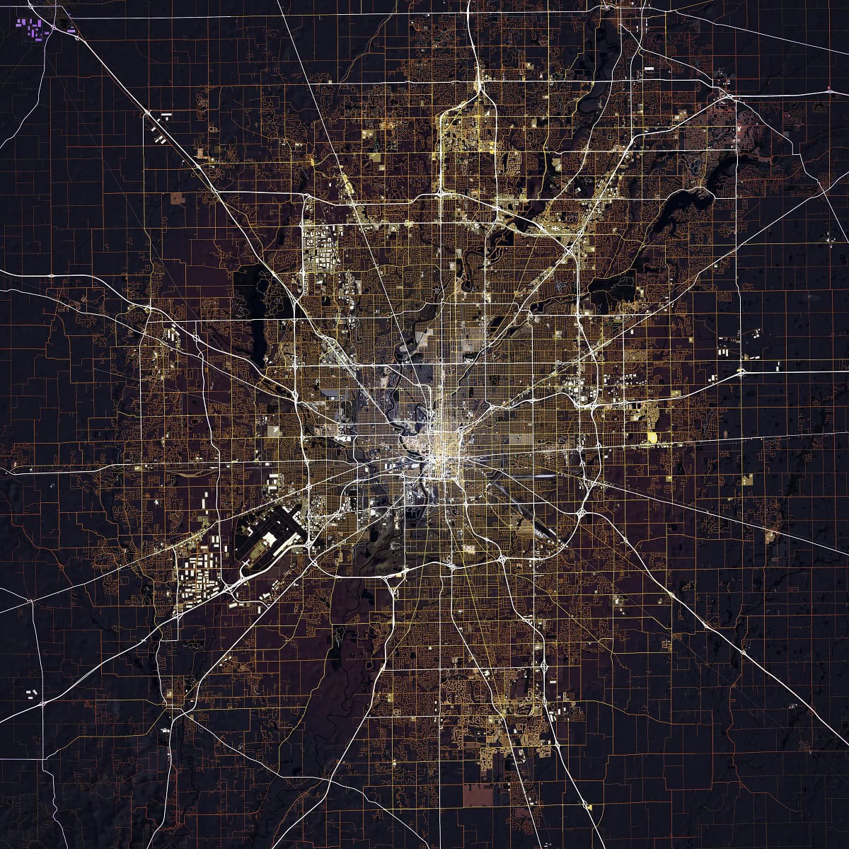 Indianapolis at night